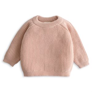 Mushie Chunky Knit Sweater - Blush - age 6-9 Months